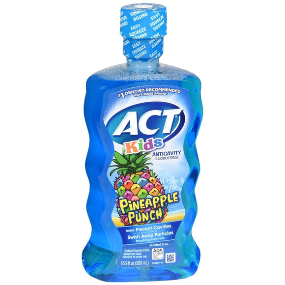 ACT Kids Anticavity Fluoride Rinse Ocean Berry 16.9 OZ