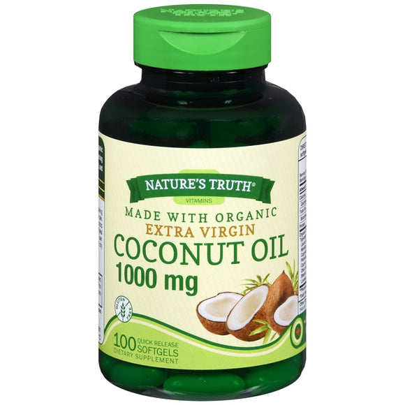 Nature's Truth Vitamins Coconut Oil 1000 mg Quick Release Softgels - 100 CP