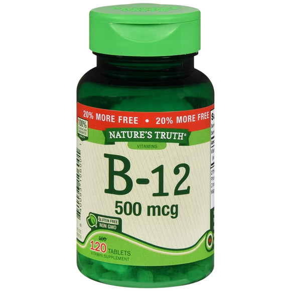 Nature's Truth B-12 500 mcg Tablets - 120 TB