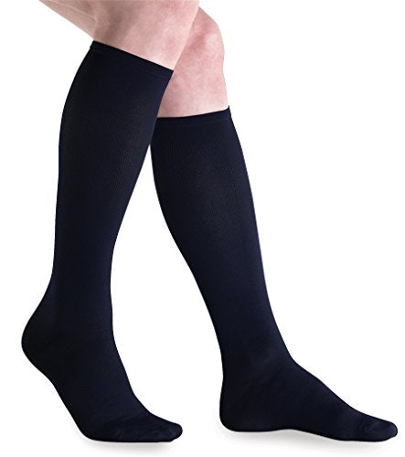 JOBST TRAVEL SOCK 15-20 KNEE CLOSED TOE BLACK SZ 3