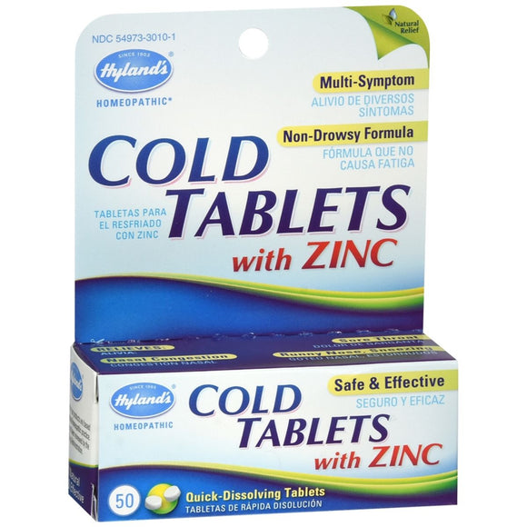 Hyland's Cold Tablets with Zinc - 50 TB