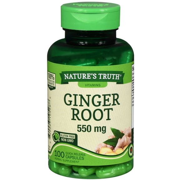 Nature's Truth Ginger Root 550 mg Herbal Supplement Capsules - 100 CP