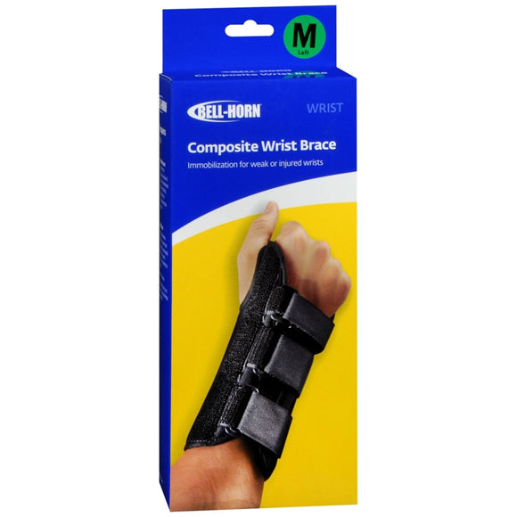 Bell-Horn Composite Wrist Brace Black Medium Left 207M - 1 EA