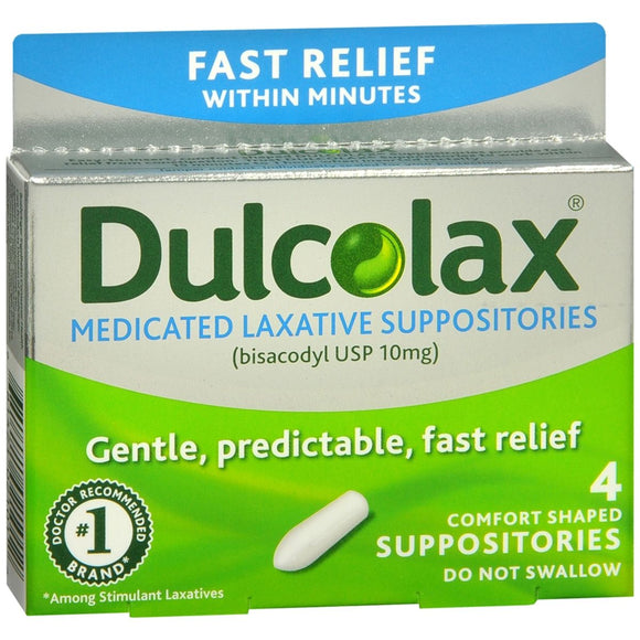 Dulcolax Medicated Laxative Suppositories - 4 EA