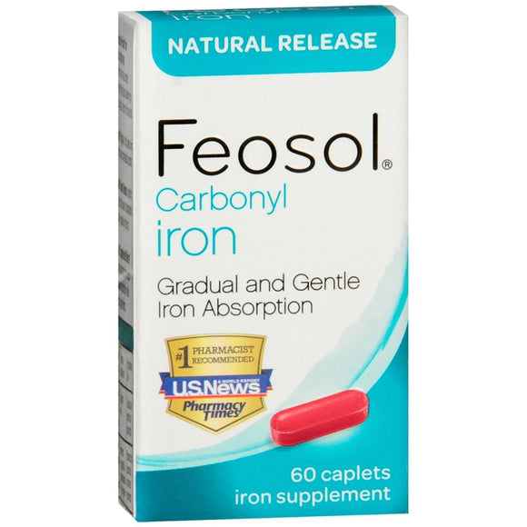 Feosol Carbonyl Iron Caplets Natural Release - 60 CP