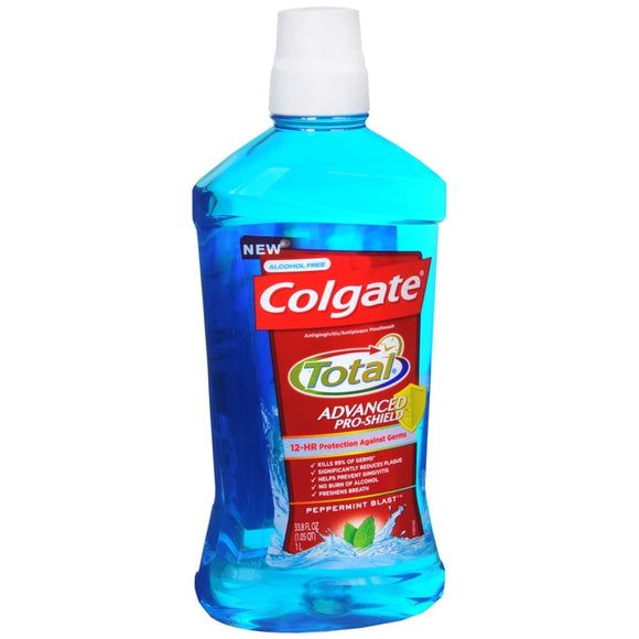 Colgate Total Advanced Pro-Shield Antigingivitis/Antiplaque Mouthwash Peppermint Blast - 33.8 OZ