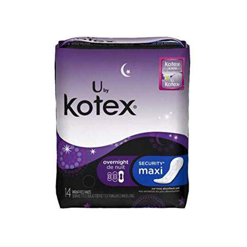 Kotex U Overnight Maxi Pads 14ct