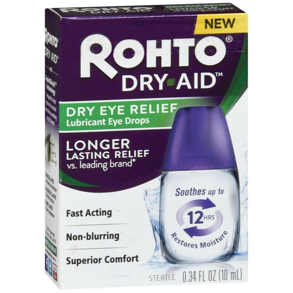 Rohto Dry-Aid Dry Eye Relief Lubricant Drops - 0.34 OZ