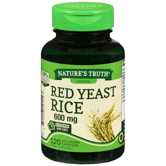 Nature's Truth Red Yeast Rice 600 mg Quick Release Capsules - 120 CP