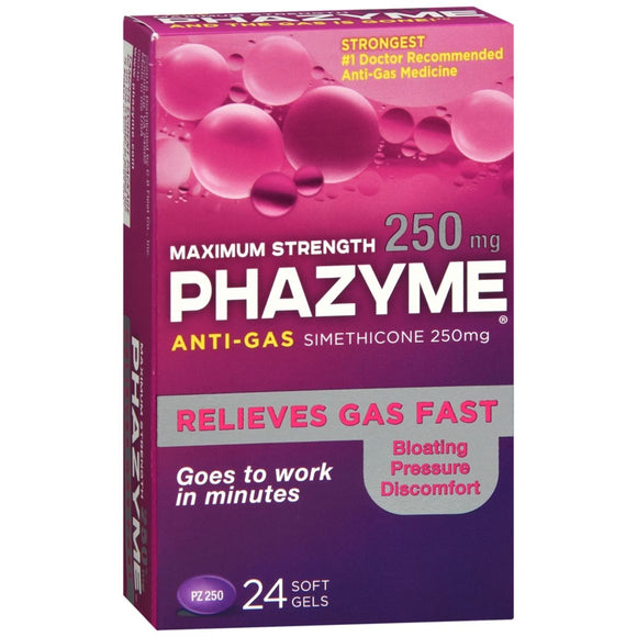 Phazyme Anti-Gas Softgels Maximum Strength - 24 CP