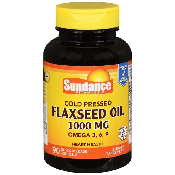 Sundance Vitamins Flaxseed Oil 1000 mg Softgels - 90 CP