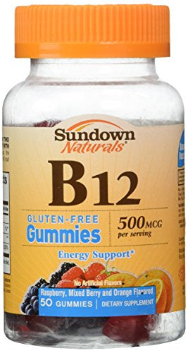 Sundown Naturals Vitamin B12 500 mcg Gummies, 50 ct - Buy Packs and Save (Pack of 2)