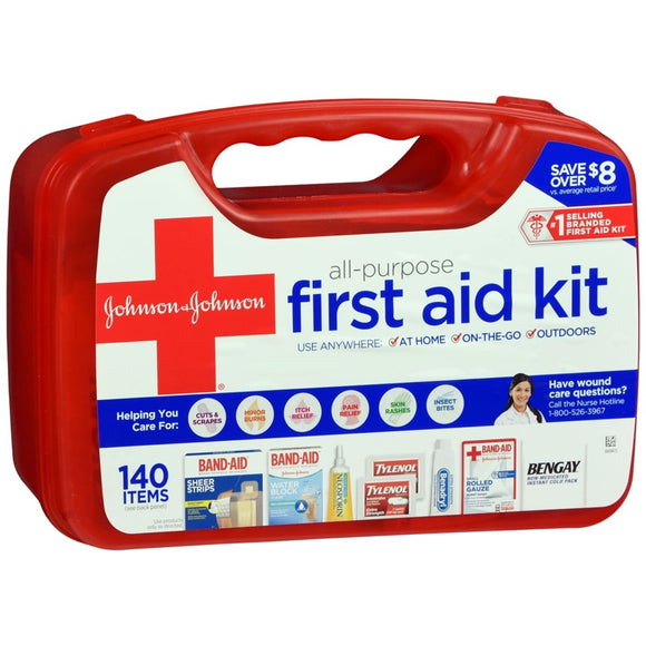 Johnson & Johnson All Purpose First Aid Kit 125 Items - 1 EA