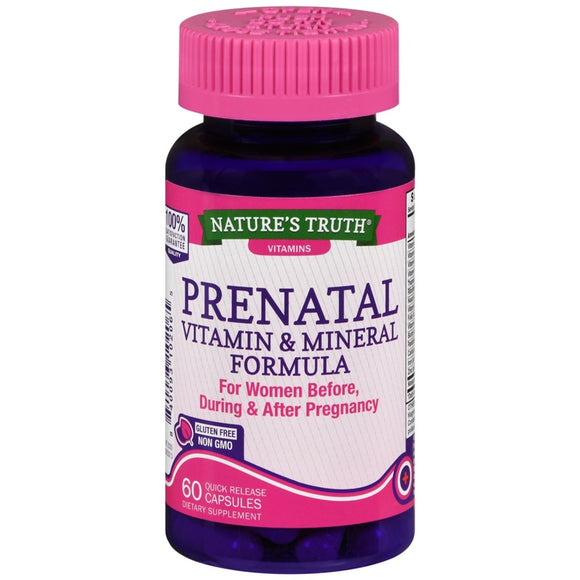 Nature's Truth Prenatal Vitamin & Mineral Formula Quick Release Capsules - 60 CP