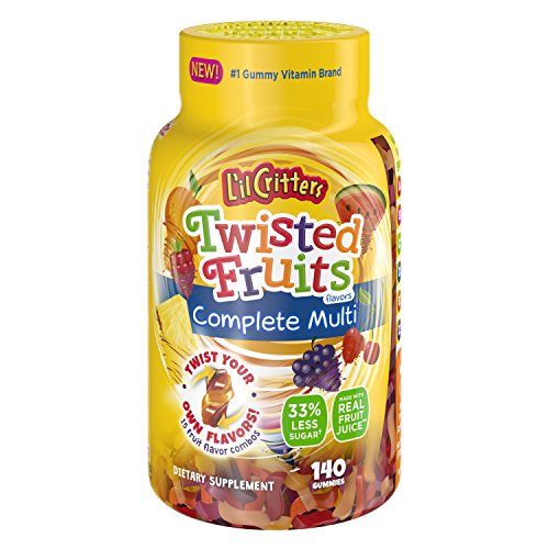 L'il Critters Twisted Fruits Flavors Complete Multivitamin, 140 Count