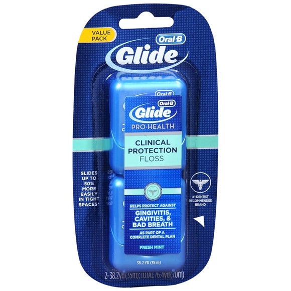 Oral-B Glide Pro-Health Clinical Protection Floss Fresh Mint - 76.4 YD