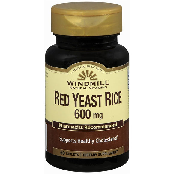 Windmill Red Yeast Rice 600 mg Tablets - 60 TB