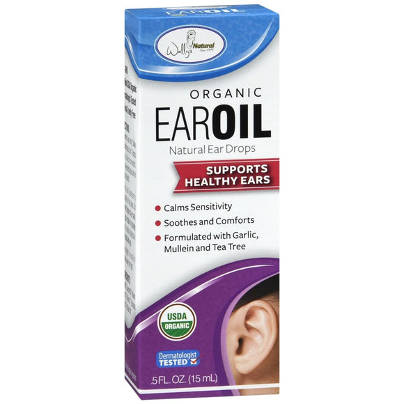 Wally's Natural Organic Ear Oil Natural Ear Drops - 0.5 OZ