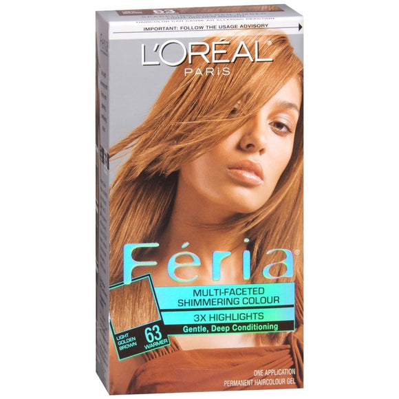 L'Oréal Féria - 63 Sparkling Golden Amber (Light Golden Brown) (Warmer) - 1 EA