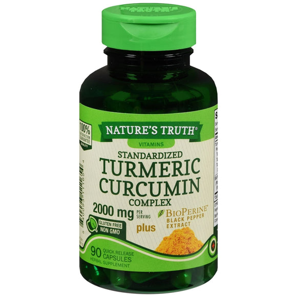 Nature's Truth Standardized Turmeric Curcumin Complex 2000 mg per Serving Capsules 90 cp