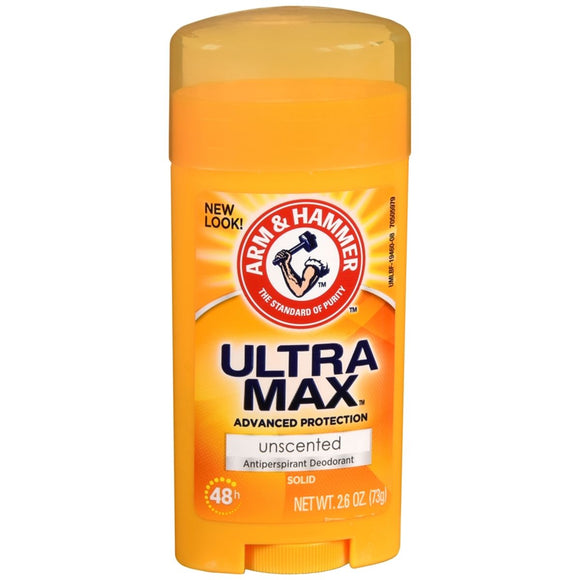 ARM & HAMMER UltraMax Antiperspirant Deodorant Solid Unscented - 2.6 OZ