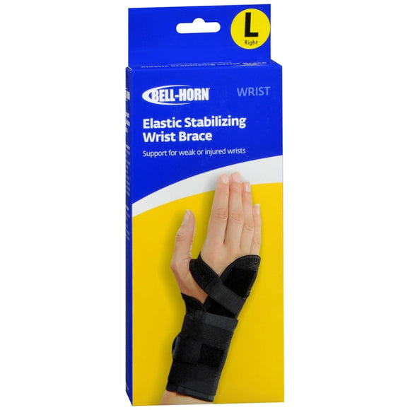 Bell-Horn Elastic Stabilizing Wrist Brace Black Large Right 191L - 1 EA