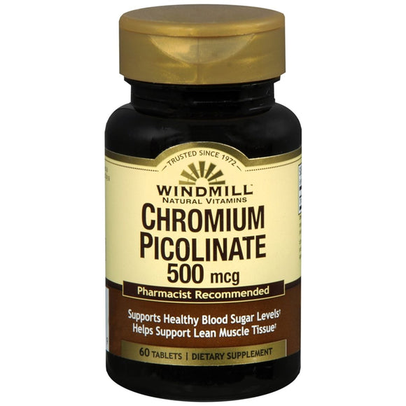 Windmill Chromium Picolinate 500 mcg Tablets - 60 TB