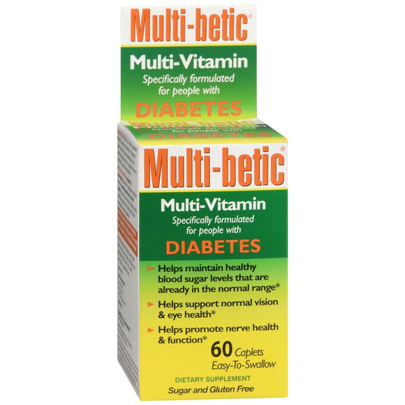 Multi-betic Diabetes Multi-Vitamin & Mineral Caplets - 60 CP