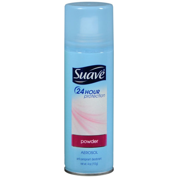 Suave 24 Hour Protection Anti-Perspirant Deodorant Aerosol Spray Powder - 4 OZ