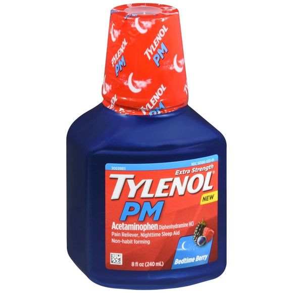 Tylenol PM Extra Strength Liquid Bedtime Berry - 8 OZ