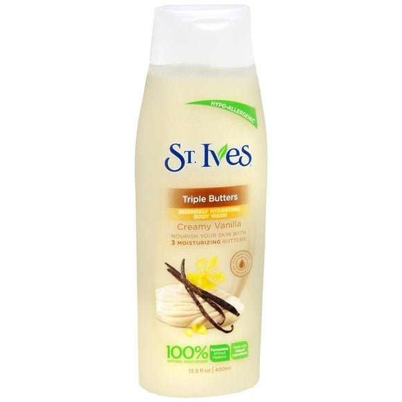 St. Ives Triple Butters Intensely Hydrating Body Wash Creamy Vanilla - 13.5 OZ