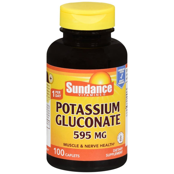 Sundance Vitamins Potassium Gluconate 595 mg Caplets - 100 CP