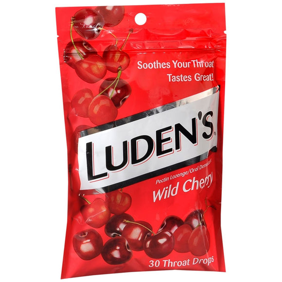Luden's Throat Drops Wild Cherry - 30 EA