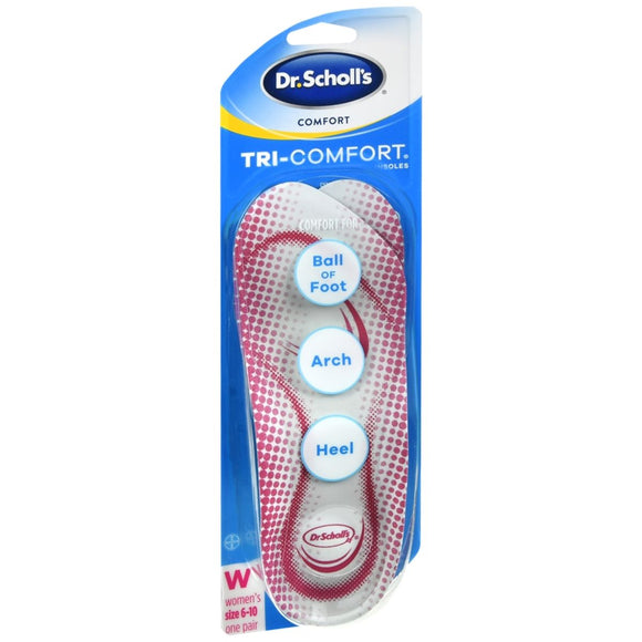 Dr. Scholl's Tri-Comfort Orthotics Insoles Women's Size 6-10 - 1 PR