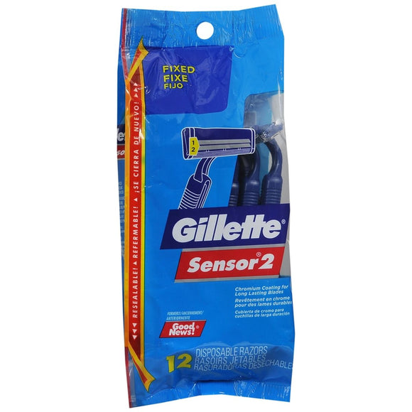 Gillette Sensor 2 Disposable Razors - 12 EA