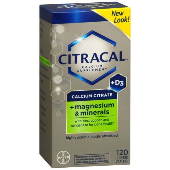 Citracal Calcium Citrate + Magnesium & Minerals Caplets - 120 TB