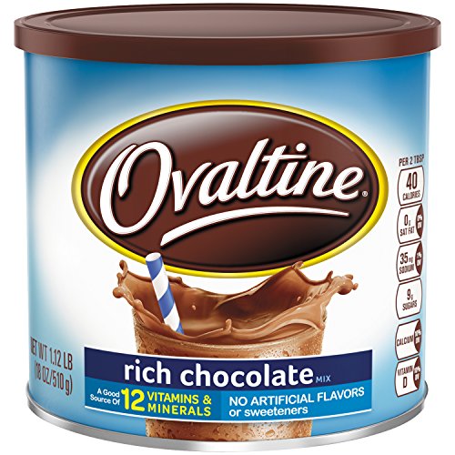 NESTLE OVALTINE Milk Flavoring  Rich Chocolate 4x18oz Canister