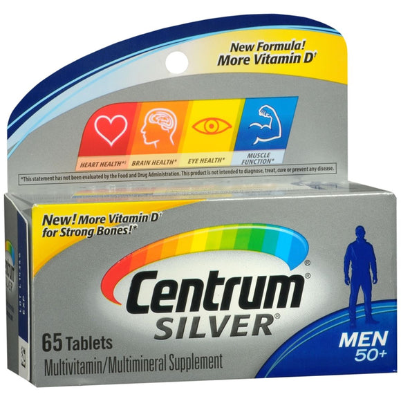 Centrum Silver Men 50+ Multivitamin/Multimineral Tablets - 65 TB