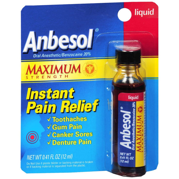 Anbesol Liquid Maximum Strength - 0.41 OZ