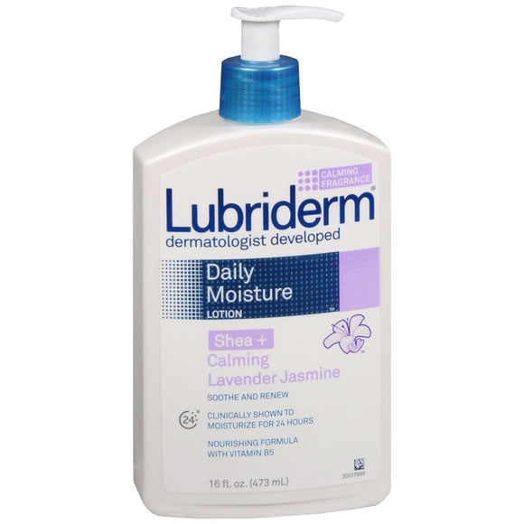 Lubriderm Daily Moisture Skin Lotion Shea + Calming Lavender Jasmine - 16 OZ