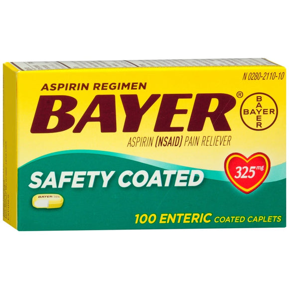 Bayer Safety Coated Aspirin 325 mg Caplets - 100 CP