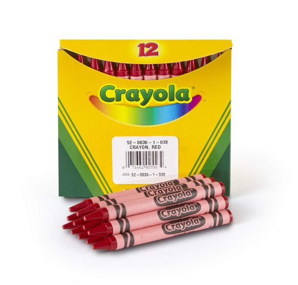 Bulk Crayons, Regular Size - Red