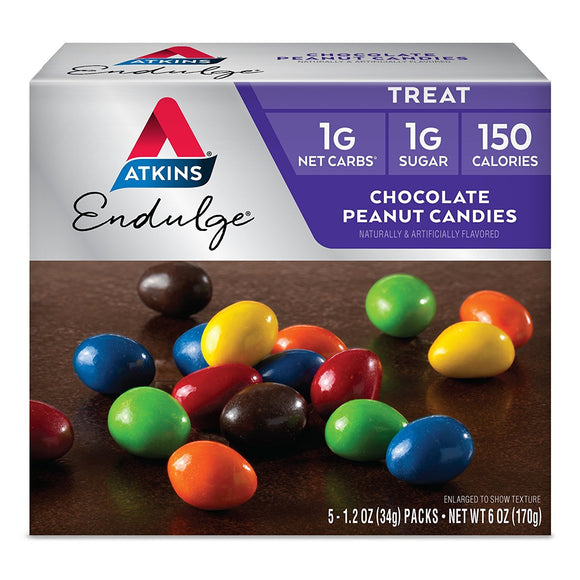 Atkins Endulge Bars - Chocolate Peanut Candies - 1.2 oz - 5 ct