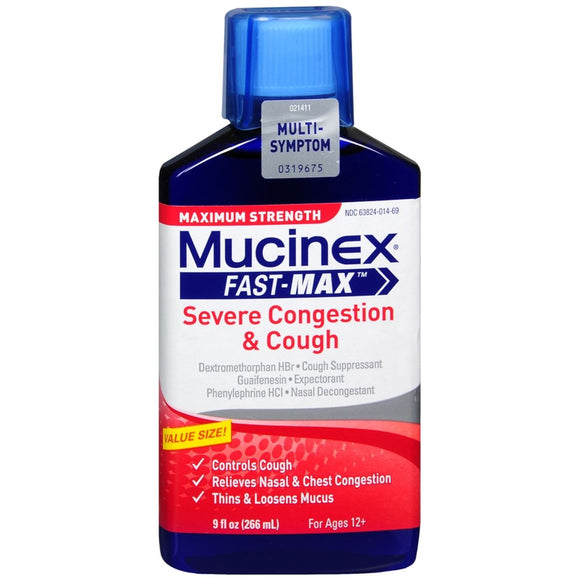 Mucinex Fast-Max Severe Congestion & Cough Liquid - 9 OZ