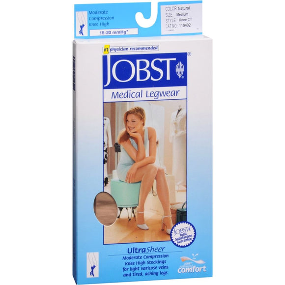 JOBST Medical LegWear Knee High 15-20 mmHg Ultra Sheer Medium Silky Beige - 1 PR