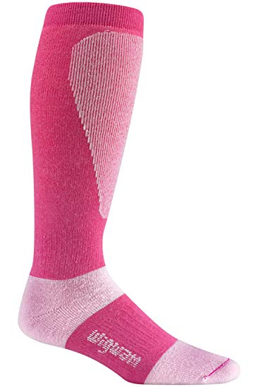 Wigwam Snow Sirocco Wool Ski Socks, Carmine Rose, Medium