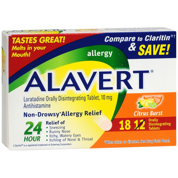 Alavert 24 Hour Allergy Orally Disintegrating Tablets Citrus Burst - 18 TB