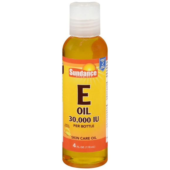 Sundance Vitamins Vitamin E Oil 30,000 IU Skin Care Oil Lemon Scented - 4 OZ