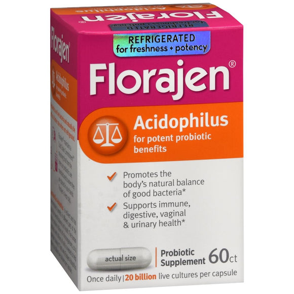 Florajen Florajen Acidophilus Probiotic Capsules, 60 caps