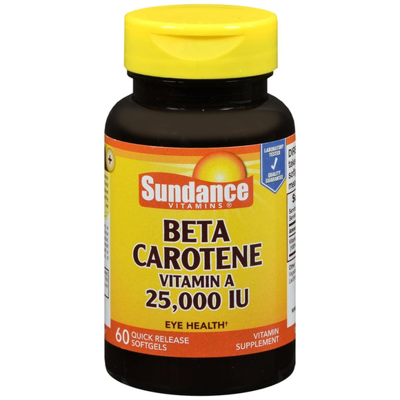 Sundance Beta Carotene Vitamin A 25,000 IU Softgels - 60 CP